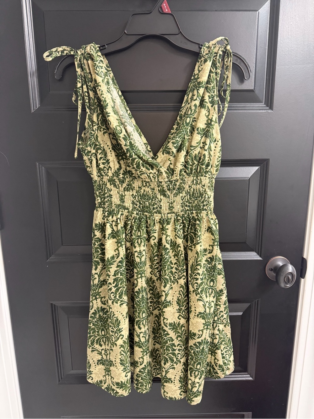 Cupshe Green Floral Tie Shoulder Cover Up Dress Size S